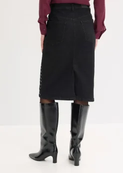 Jupe en jean avec strass