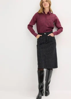 Jupe en jean avec strass