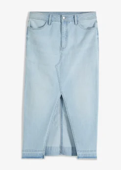 Jupe en jean fendue devant