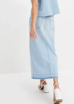 Jupe en jean fendue devant