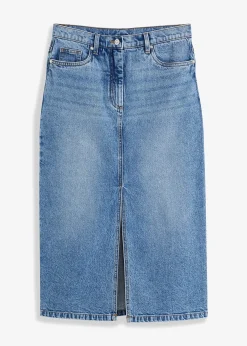Jupe en jean fendue devant