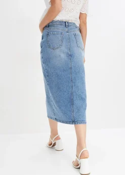 Jupe en jean fendue devant