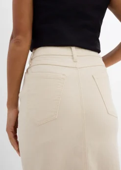 Jupe en jean fendue devant