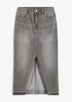 Jupe en jean fendue devant