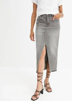 Jupe en jean fendue devant