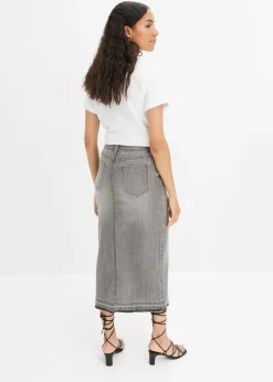 Jupe en jean fendue devant