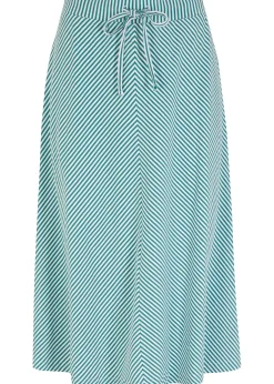 Jupe en jersey à rayures, longueur genou