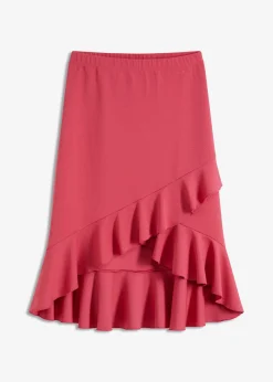 Jupe en jersey à volants