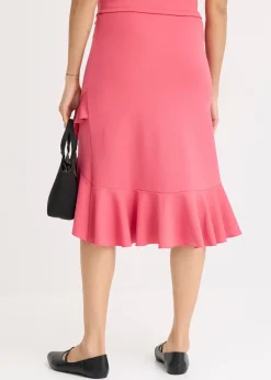 Jupe en jersey à volants