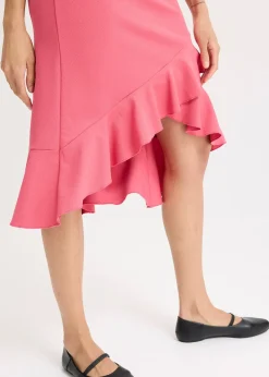 Jupe en jersey à volants