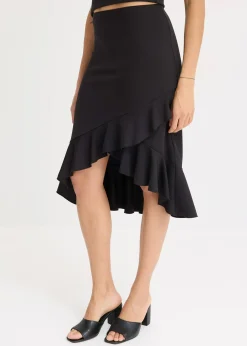 Jupe en jersey à volants