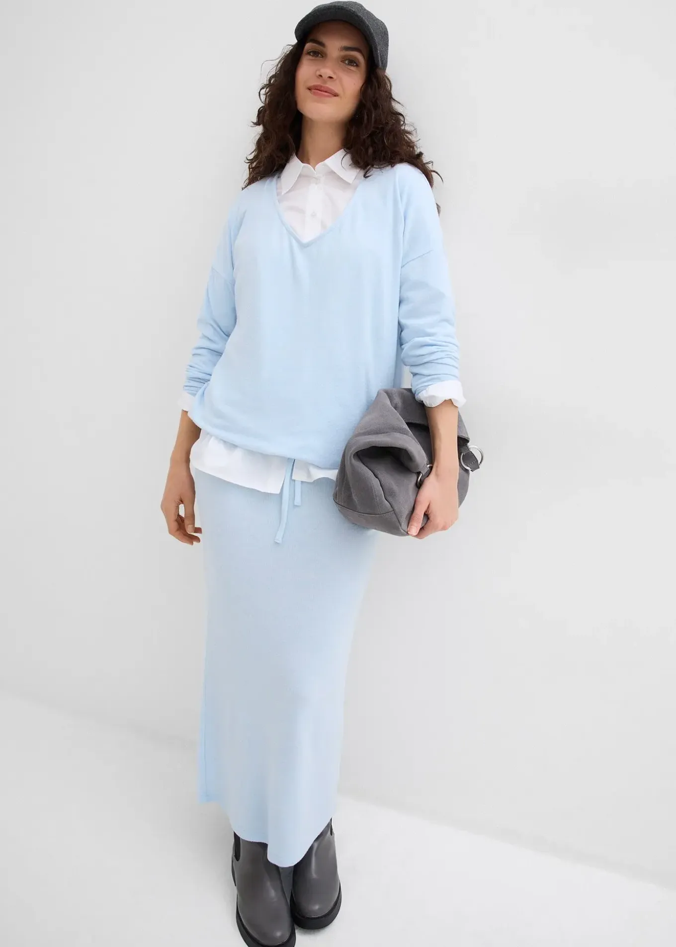 Jupe en jersey effet maille