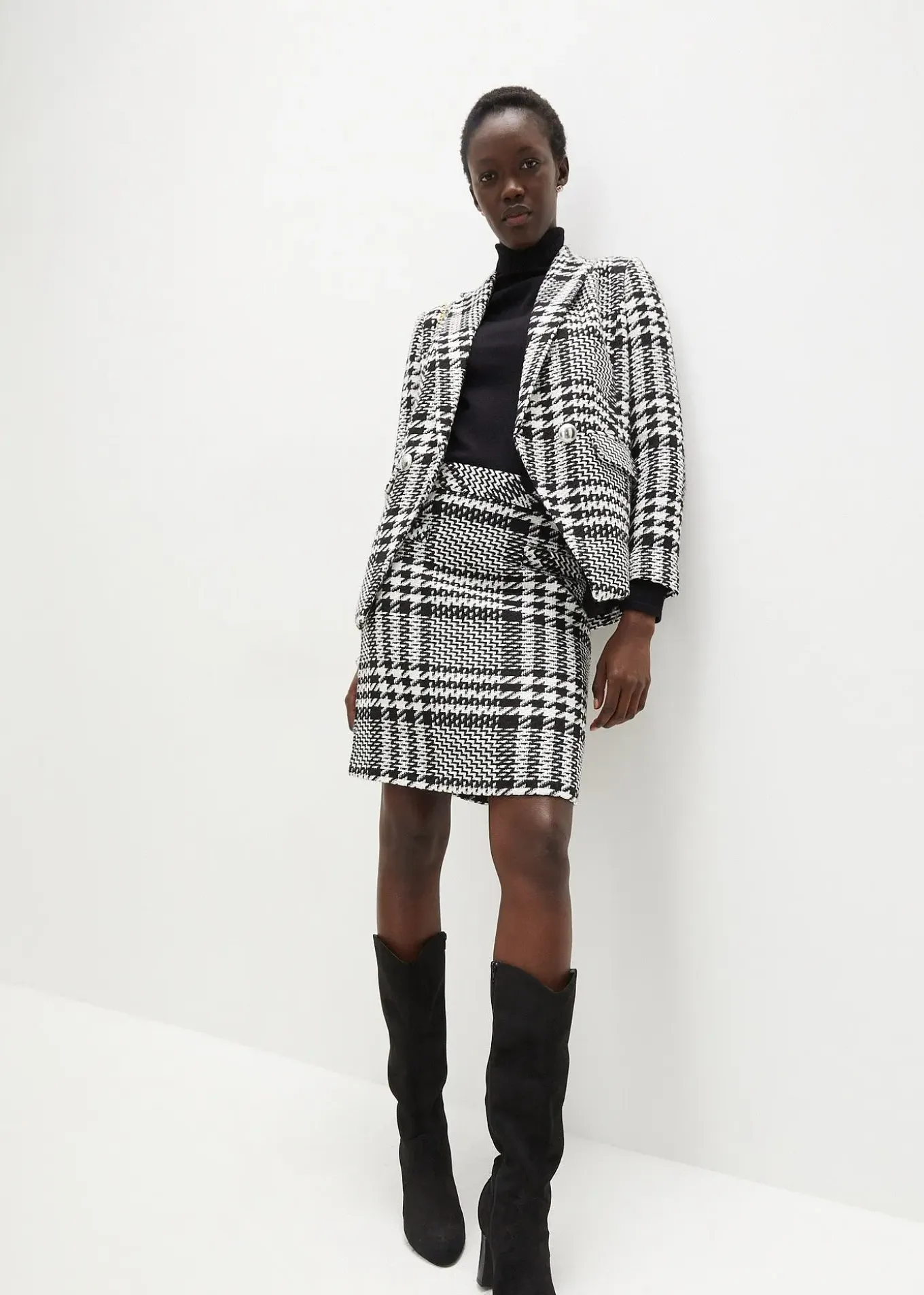 Jupe en maille bouclette