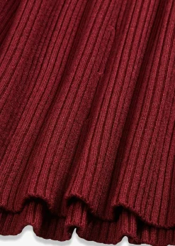 Jupe en maille côtelée, viscose majoritaire