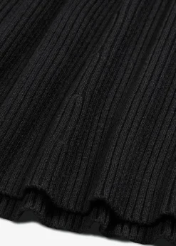 Jupe en maille côtelée, viscose majoritaire