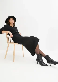 Jupe en maille côtelée, viscose majoritaire