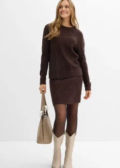 Jupe en maille torsadée