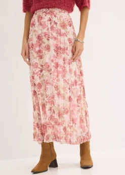 Jupe en mousseline effet froissé