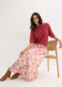 Jupe en mousseline effet froissé