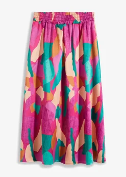 Jupe en satin imprimée