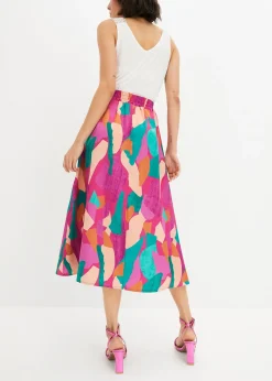 Jupe en satin imprimée