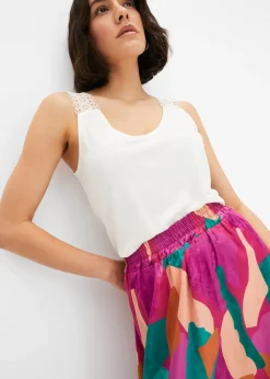 Jupe en satin imprimée