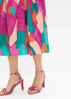 Jupe en satin imprimée