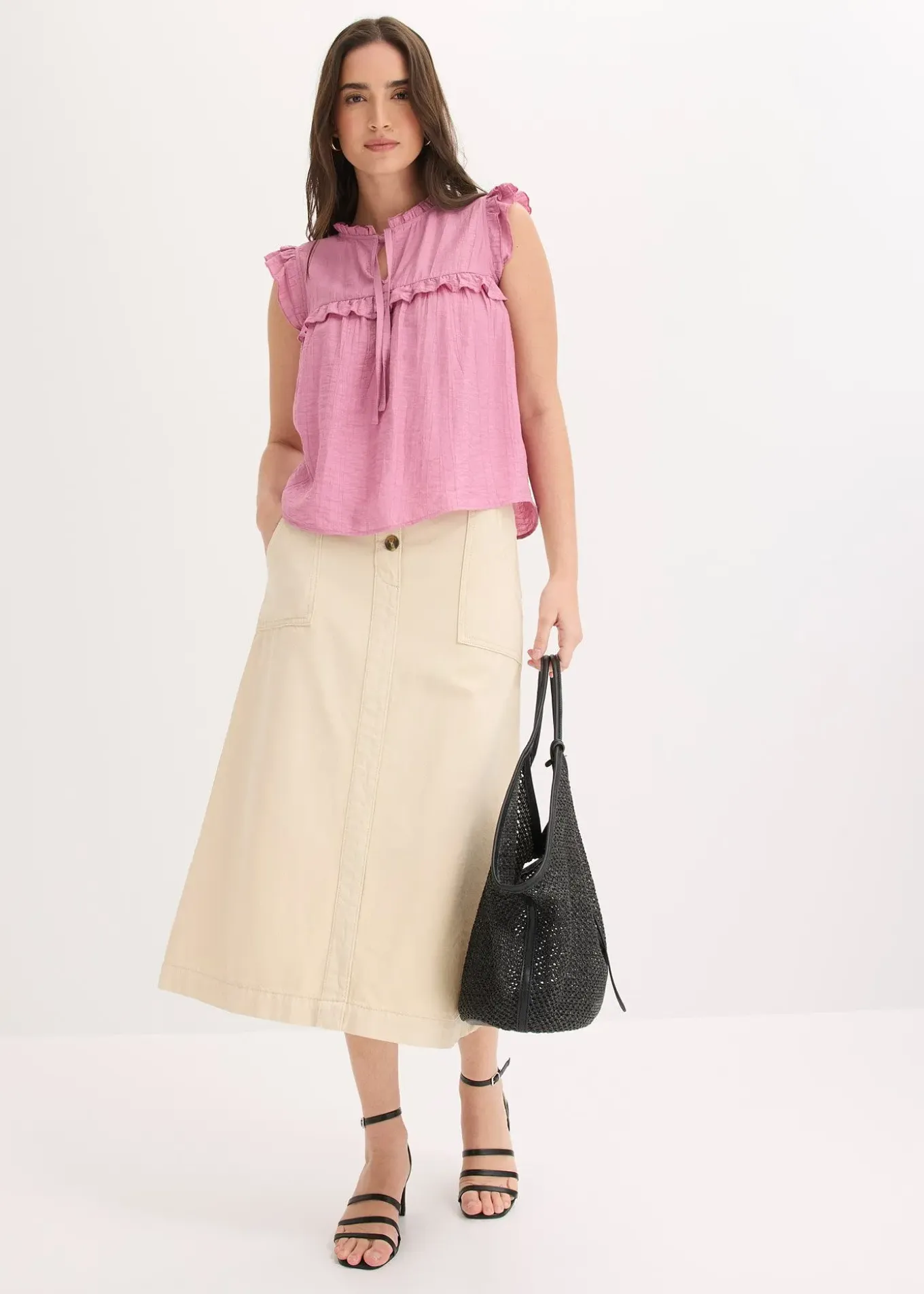 Jupe en twill 100% coton