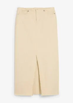 Jupe en twill avec franges