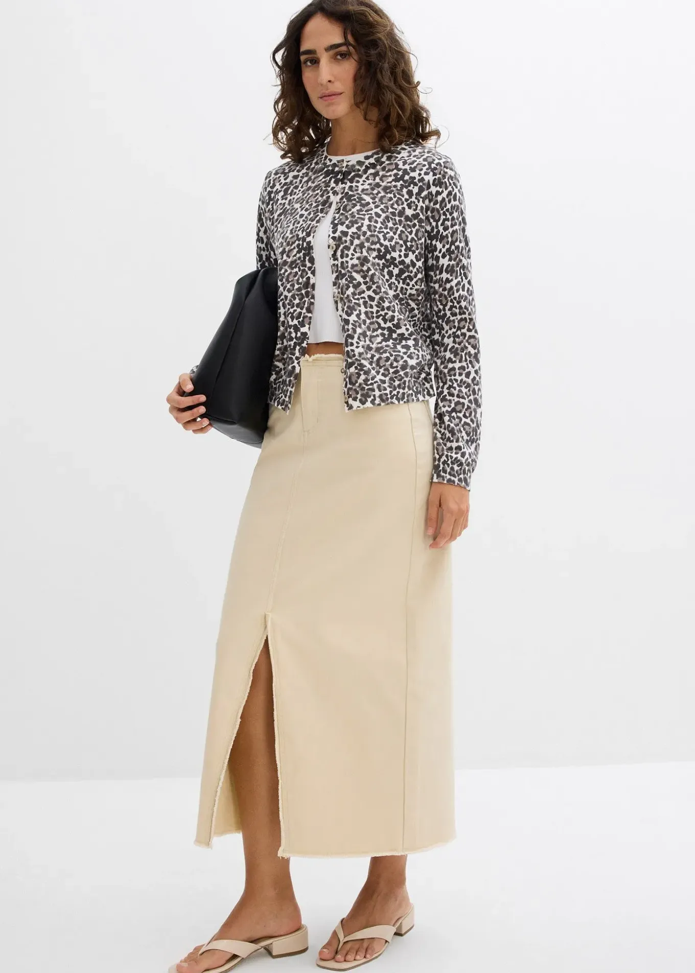 Jupe en twill avec franges