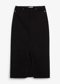 Jupe en twill avec franges