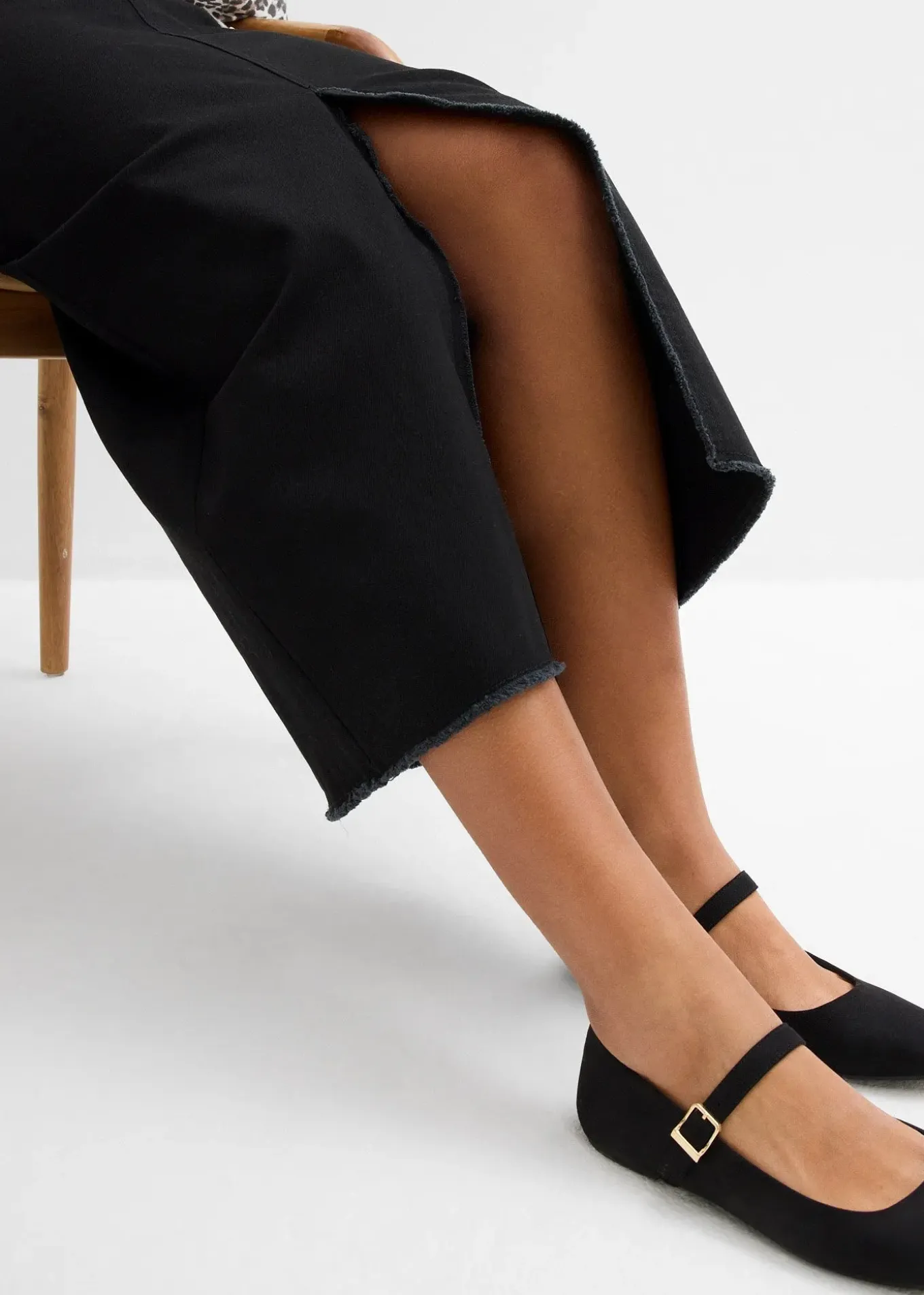 Jupe en twill avec franges