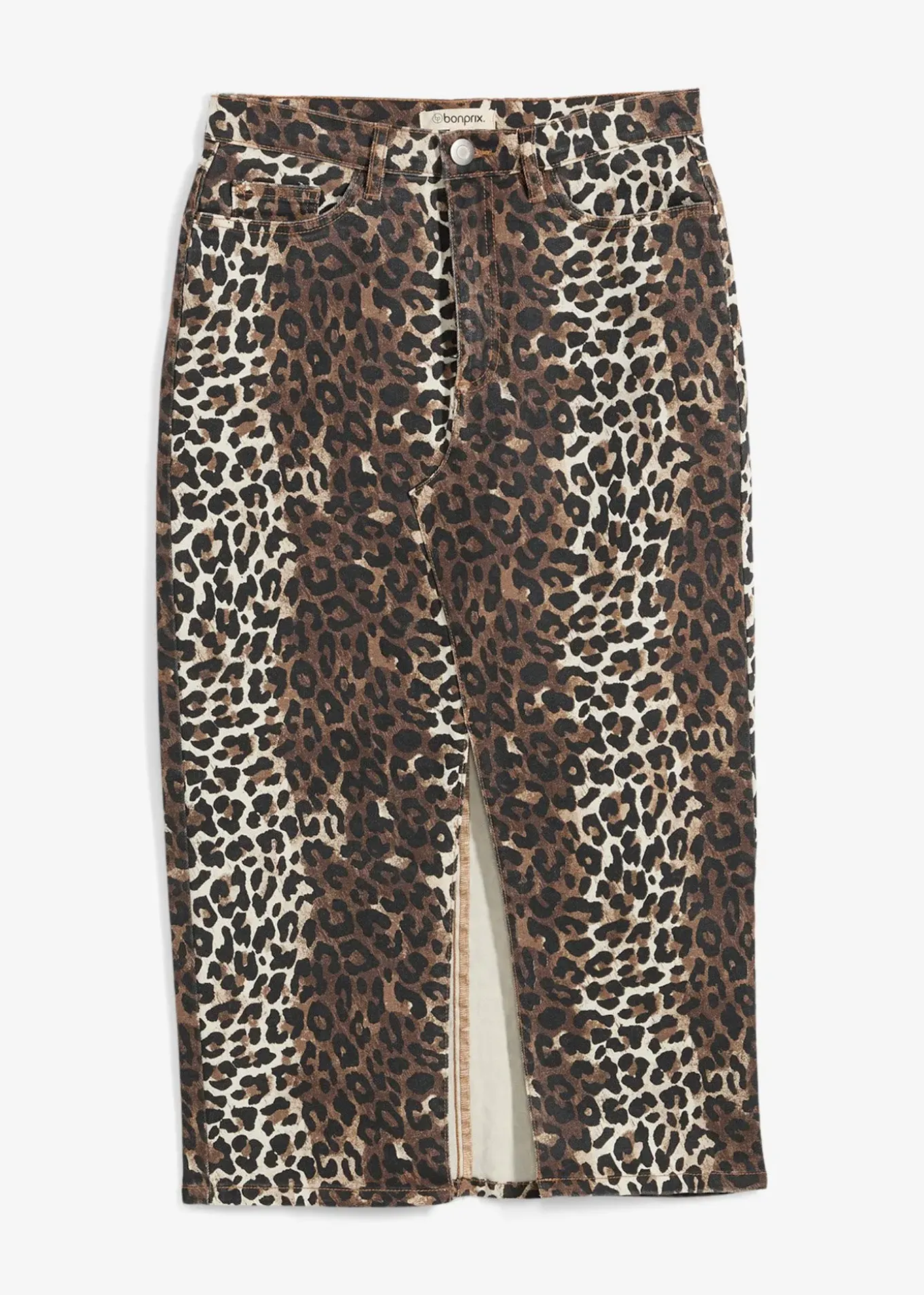 Jupe en twill de coton extensible