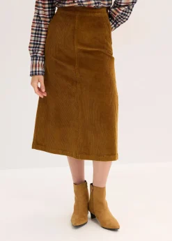 Jupe en velours côtelé