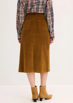Jupe en velours côtelé