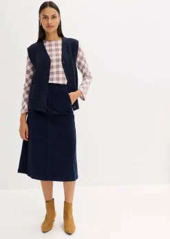 Jupe en velours côtelé