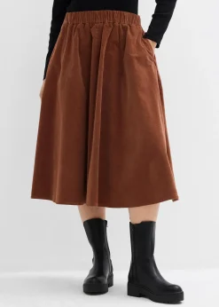 Jupe en velours côtelé, coton extensible