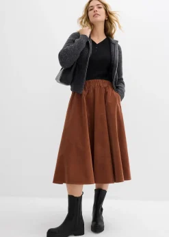 Jupe en velours côtelé, coton extensible