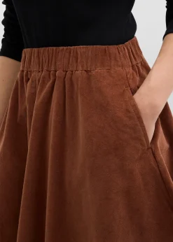 Jupe en velours côtelé, coton extensible