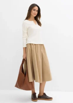 Jupe en velours côtelé, coton extensible