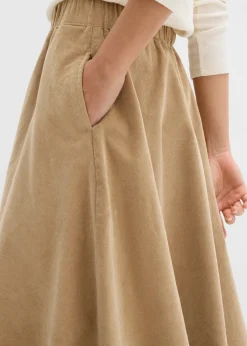 Jupe en velours côtelé, coton extensible