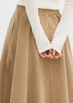 Jupe en velours côtelé, coton extensible