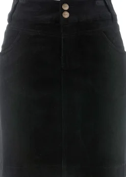 Jupe en velours côtelé extensible