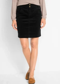 Jupe en velours côtelé extensible