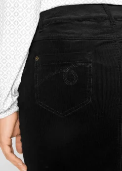 Jupe en velours côtelé extensible