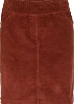 Jupe en velours côtelé extensible à ceinture élastiquée