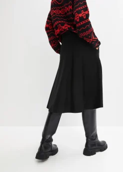 Jupe en viscose majoritaire, longueur genou