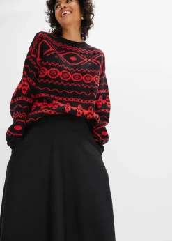 Jupe en viscose majoritaire, longueur genou