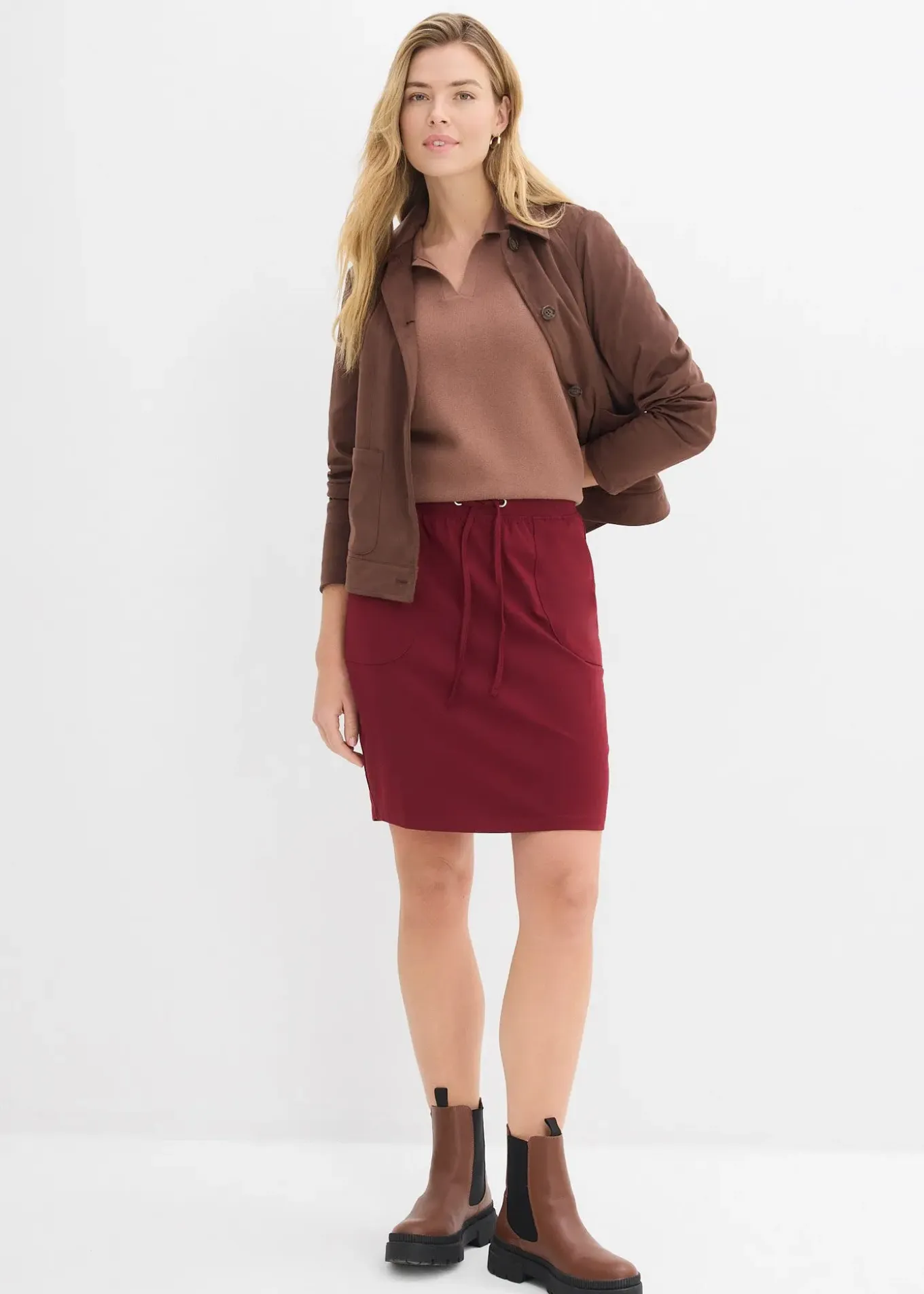 Jupe extensible en coton