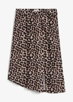 Jupe fendue en léopard